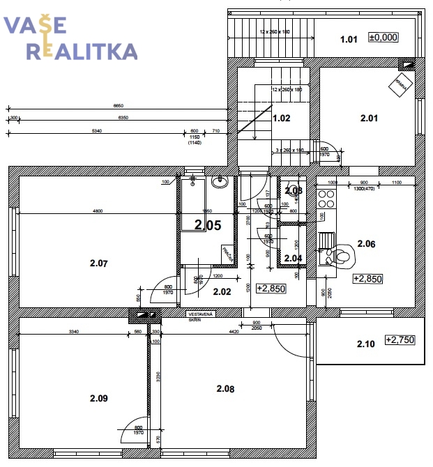 Prodej, byt 3+1 plus garáž a zahrada, Hranice, ul. Tyršova - 17