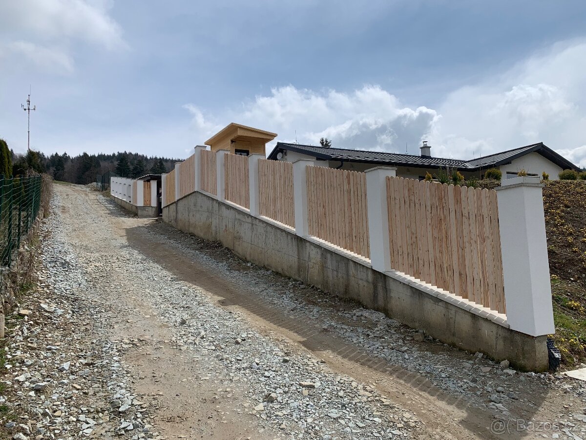 Dřevo- Plotová modřínová prkna plotovka plaňky na plot - 17