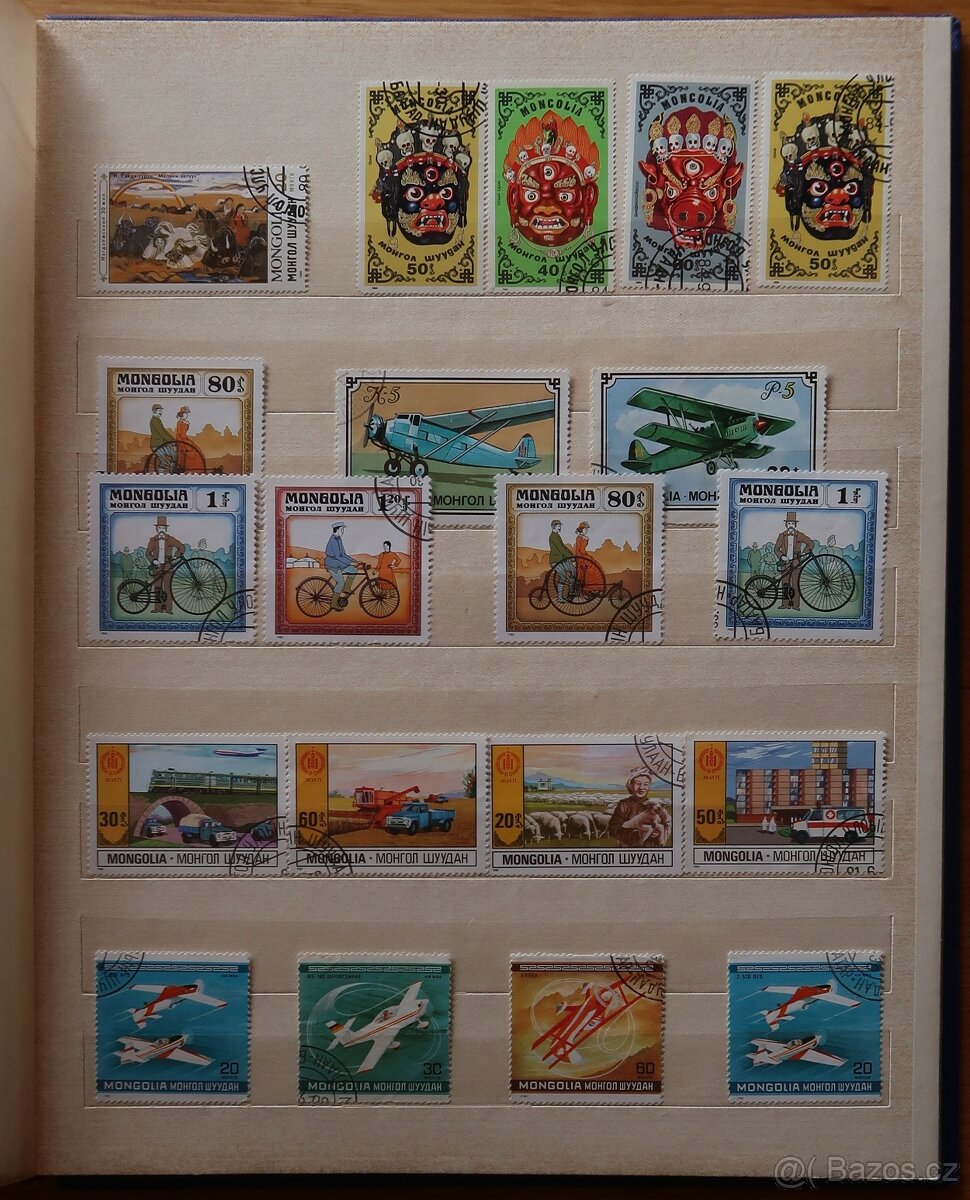 Album modrý + známky Mongolsko - 17