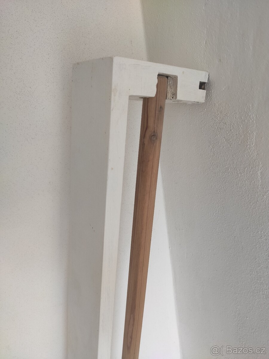 RETRO Garnýže / Garnýž na závěsy záclony dřevěné bílé - 17