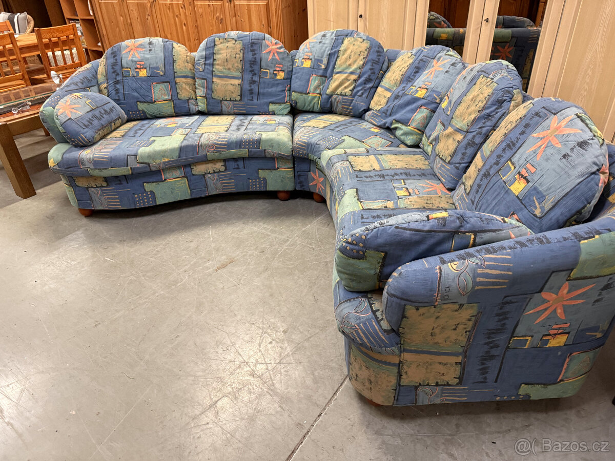 Rohová pohodlná sedací souprava - 17