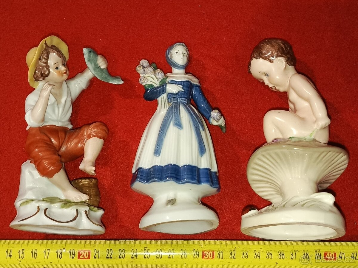 Porcelánové sošky 7 ks zn. Royal Dux atd. - 17