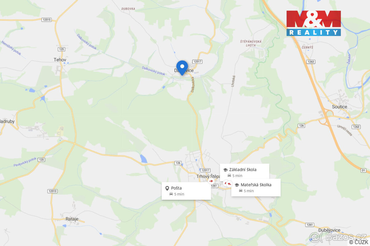 Prodej chalupy, 3642 m², Trhový Štěpánov, obec Dálkovice - 17