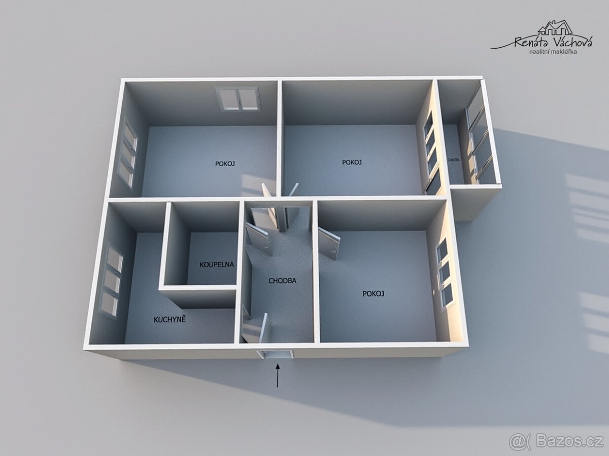 prodej, byt 3+1, 72 m2 , Petrovice okr.Rakovník - 17