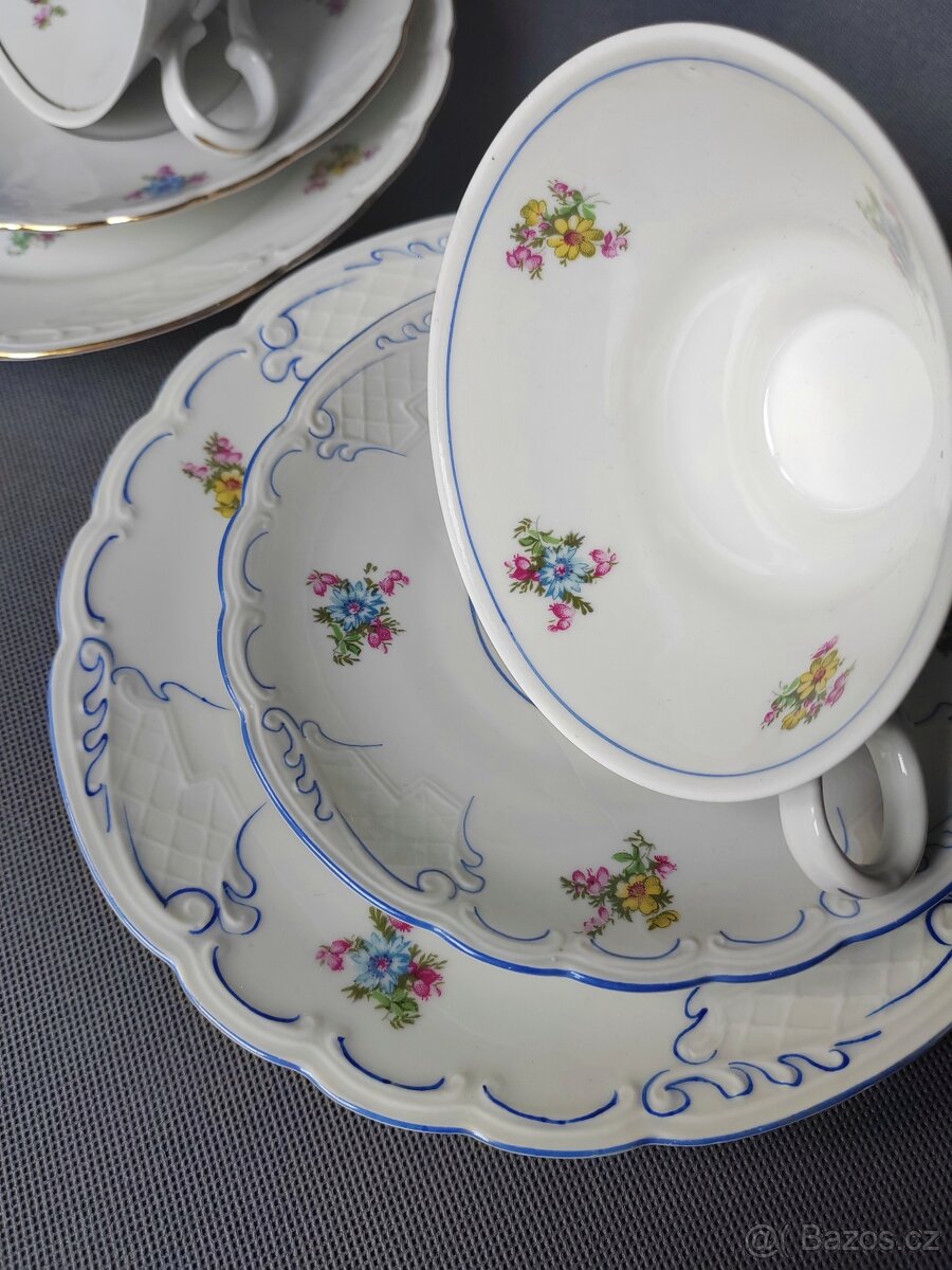 Elegantní porcelánový čajový trio od Carl Alberti 1930-1953 - 17