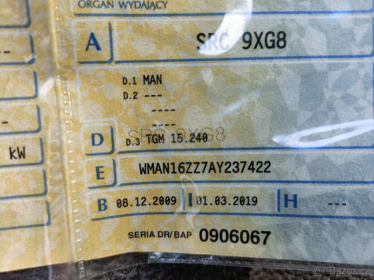 2009 Chlaďák MAN TGM 15.240 Schmitz Cargobull, 16EP - 17