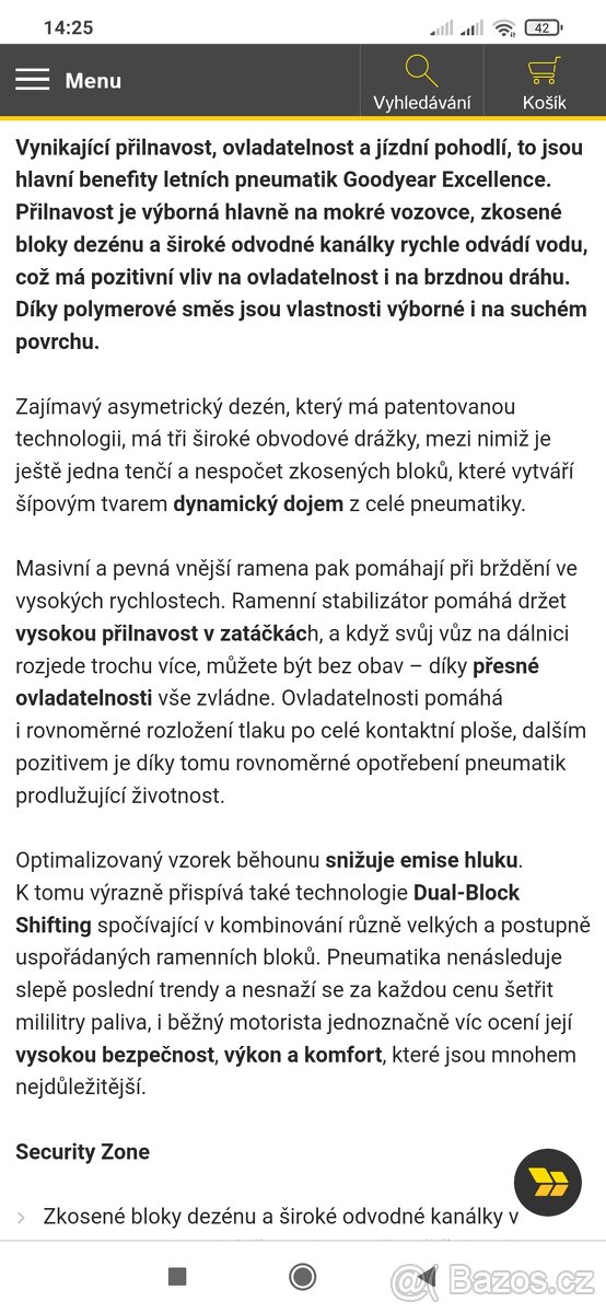 Letní Pneumatiky Goodyear Excellence 245/45 R19 - 17