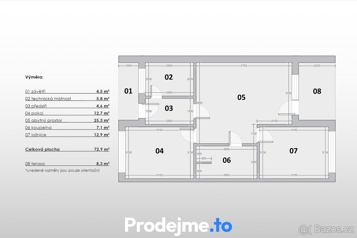 Prodej rodinného domu 3+kk, 81m2 - Hevlín, ev.č. 100030 - 17