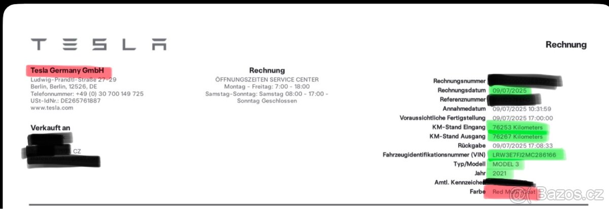 VYMĚNÍM Tesla Model 3 239kW Refresh ZA Tesla Model Y - 17