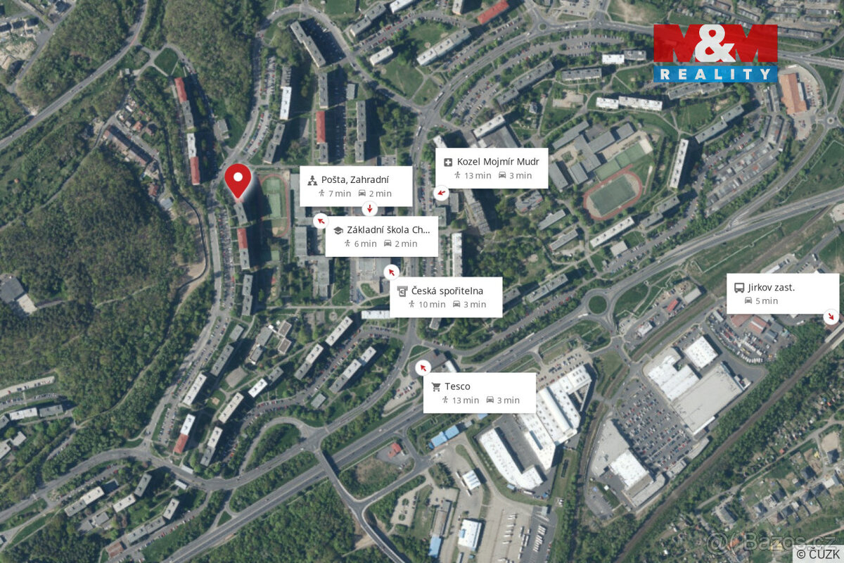 Prodej bytu 3+1, 76 m², Chomutov, ul. Zahradní - 17