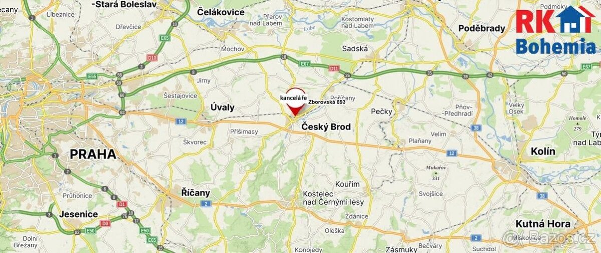 Pronájem kancelářských prostor, 3 místnosti o celkové výměře - 17