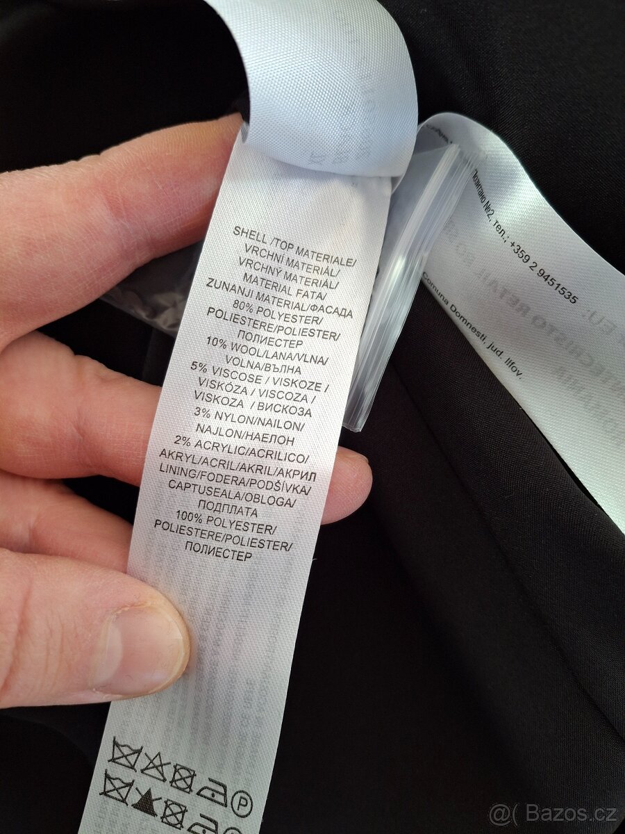 Černý kabát Montecristo XL 10 % vlna 5 % viskoza - 17