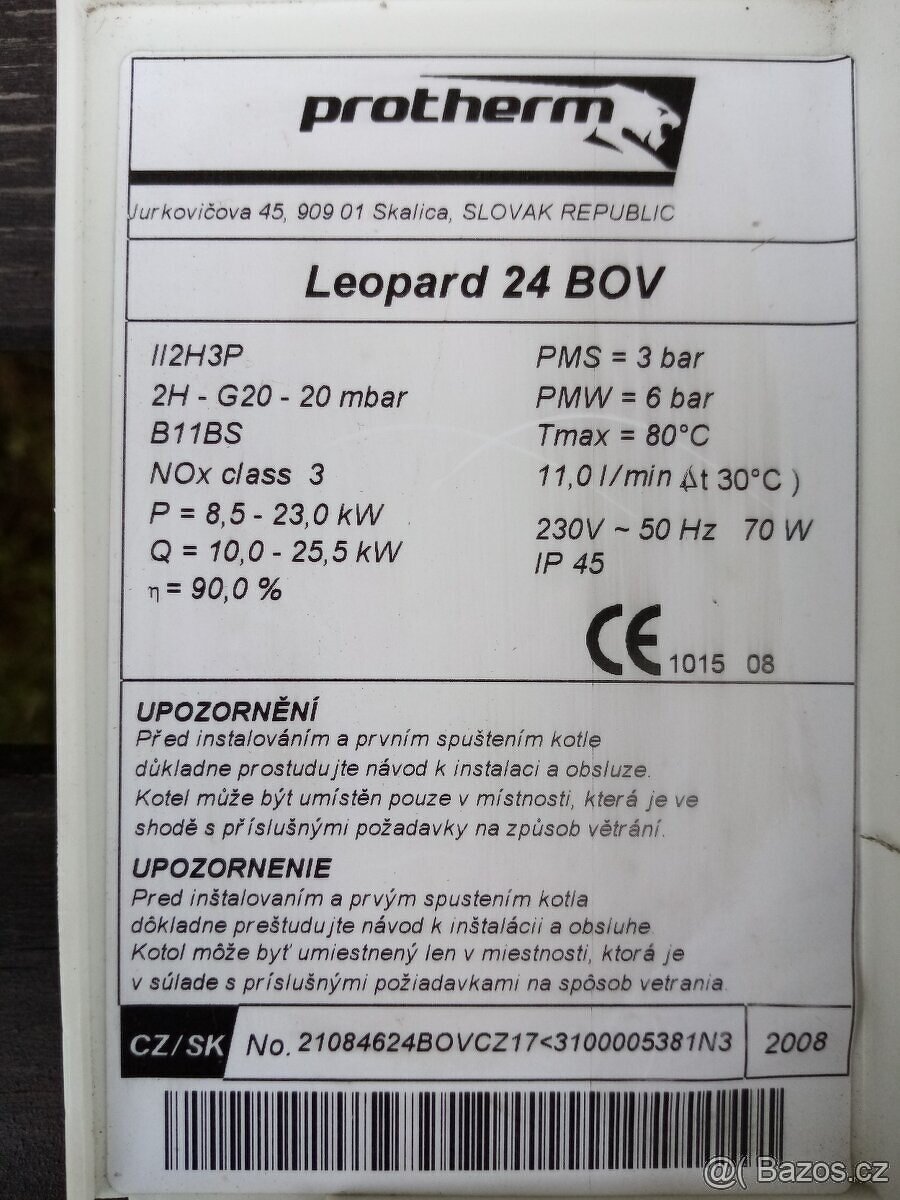 Protherm Leopard 24 BOV, Protherm Leopard 24 BTV - 17