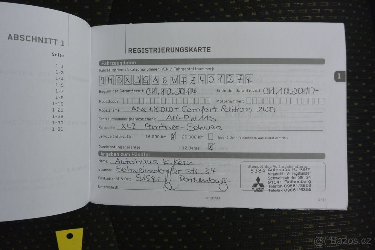 PRODÁM Mitsubishi ASX 1.8DI-D Comfort 2WD - 17