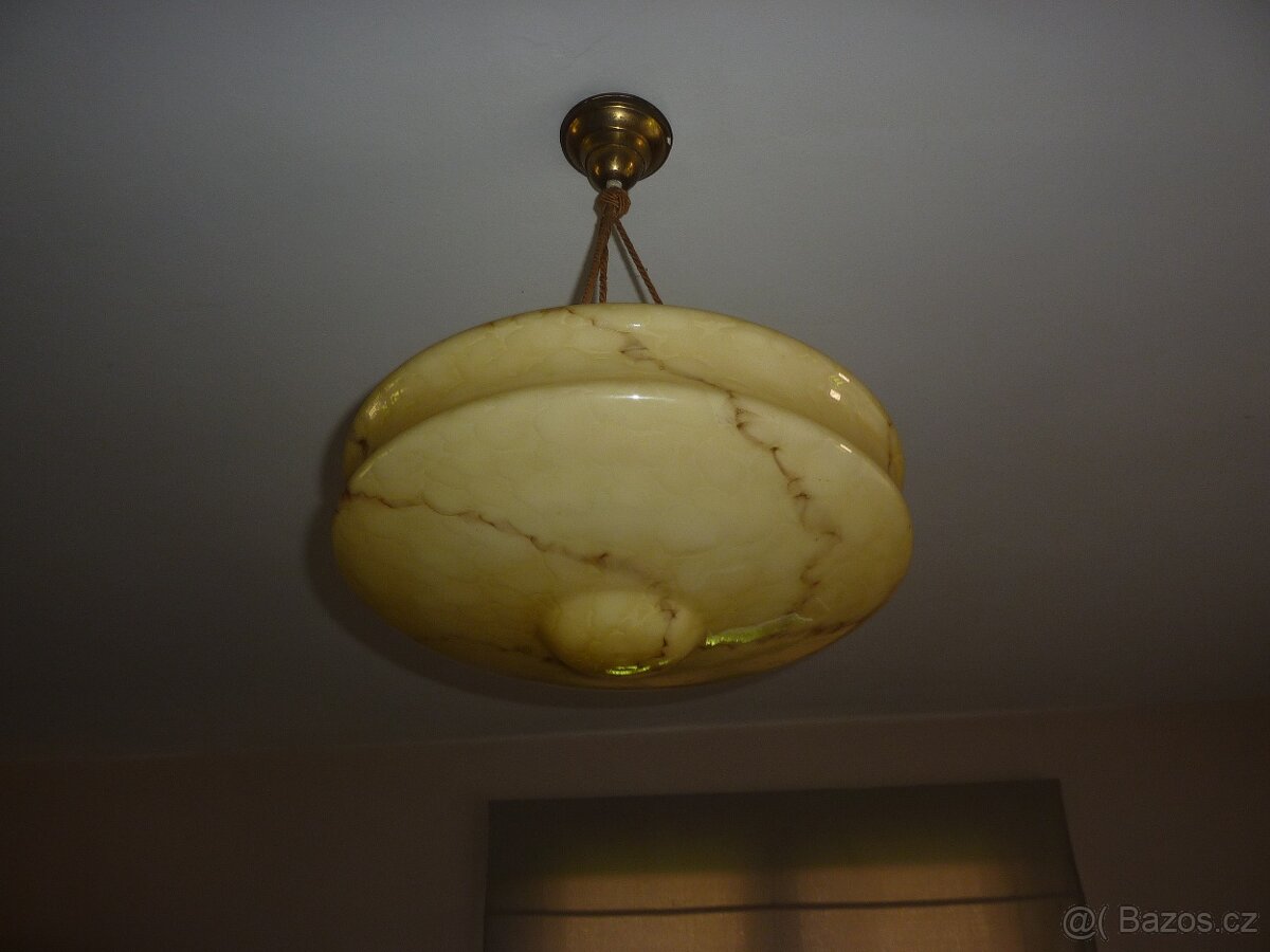 Starožitný lustr - sklo - 17