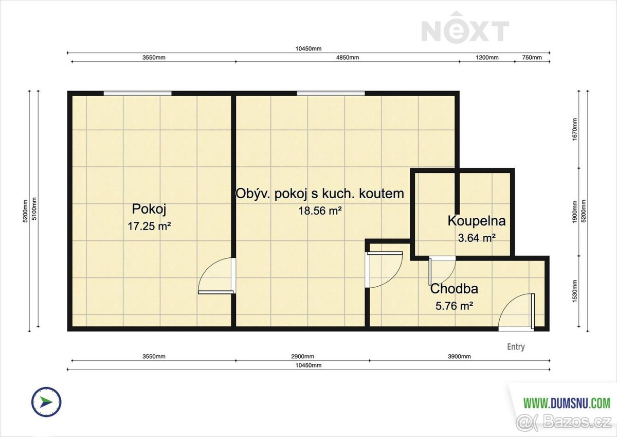 Prodej byt 2+kk, 44㎡ - 17