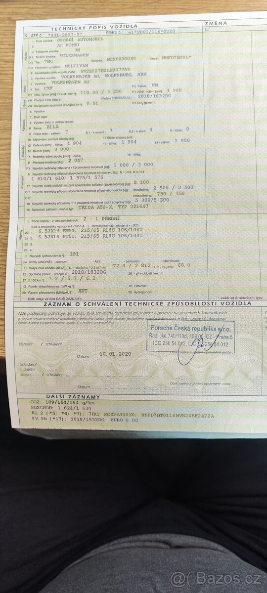 VW Multivan Buli T6.1 ,110KW - 17