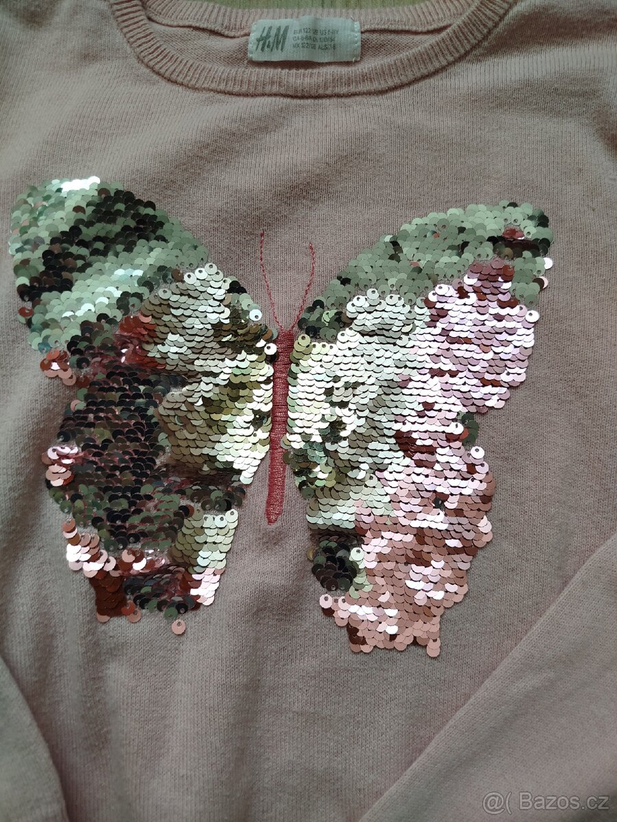 Sváteční šaty Lindex,vel.134,svetr H&M, vel.122/128 - 17