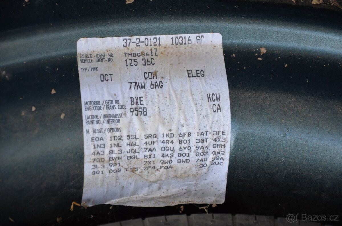 Škoda Octavia 2, 1.9 TDI, DSG, BXE - náhradní díly - 17