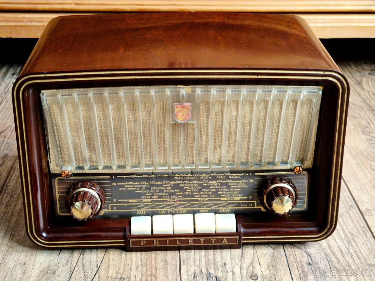 Staré rádio Philips Philetta B2D93U, 1959-60 - 17