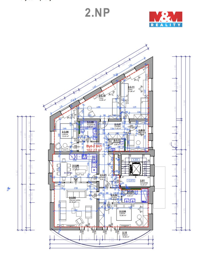 Prodej bytu 6+1, 149 m², Praha, ul. Pod třešněmi - 17