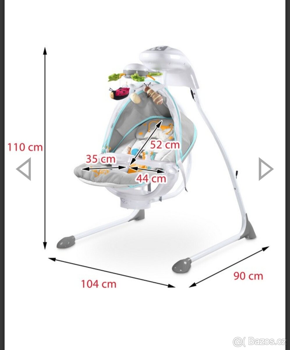 Elektrická houpačka Caretero Bugies - 17