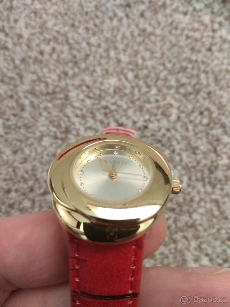 Nové dámské hodinky Avon s koženým páskem - orig. balení - 17