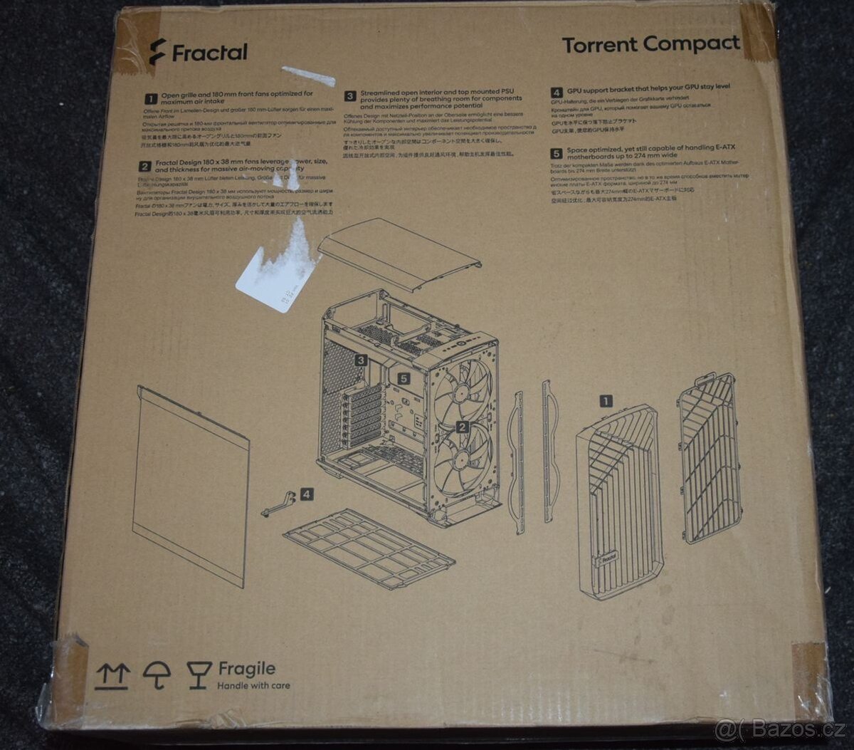 Fractal Design Torrent Black TG, super airflow,USB-C vpředu - 17