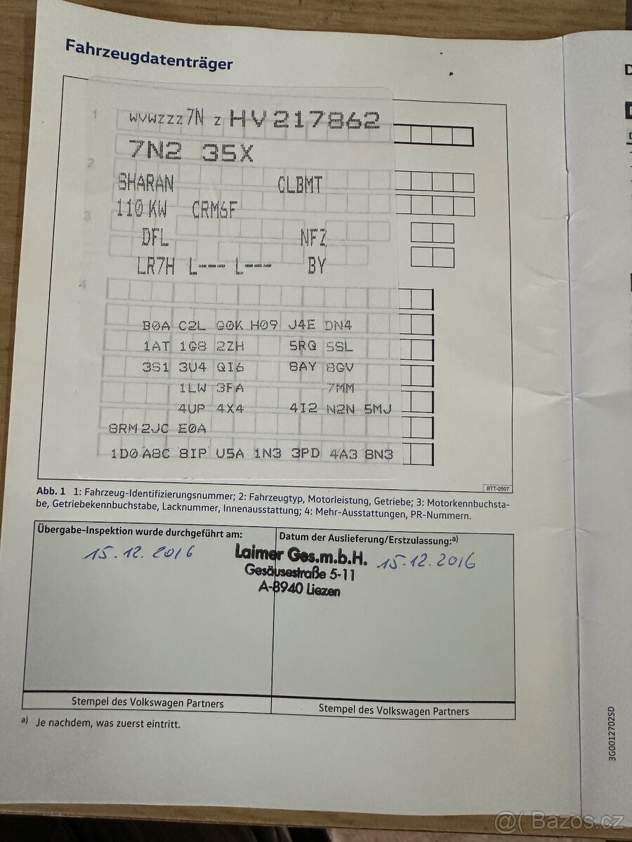 Volkswagen Sharan 12/2016, pojazdné, mizne voda - 17