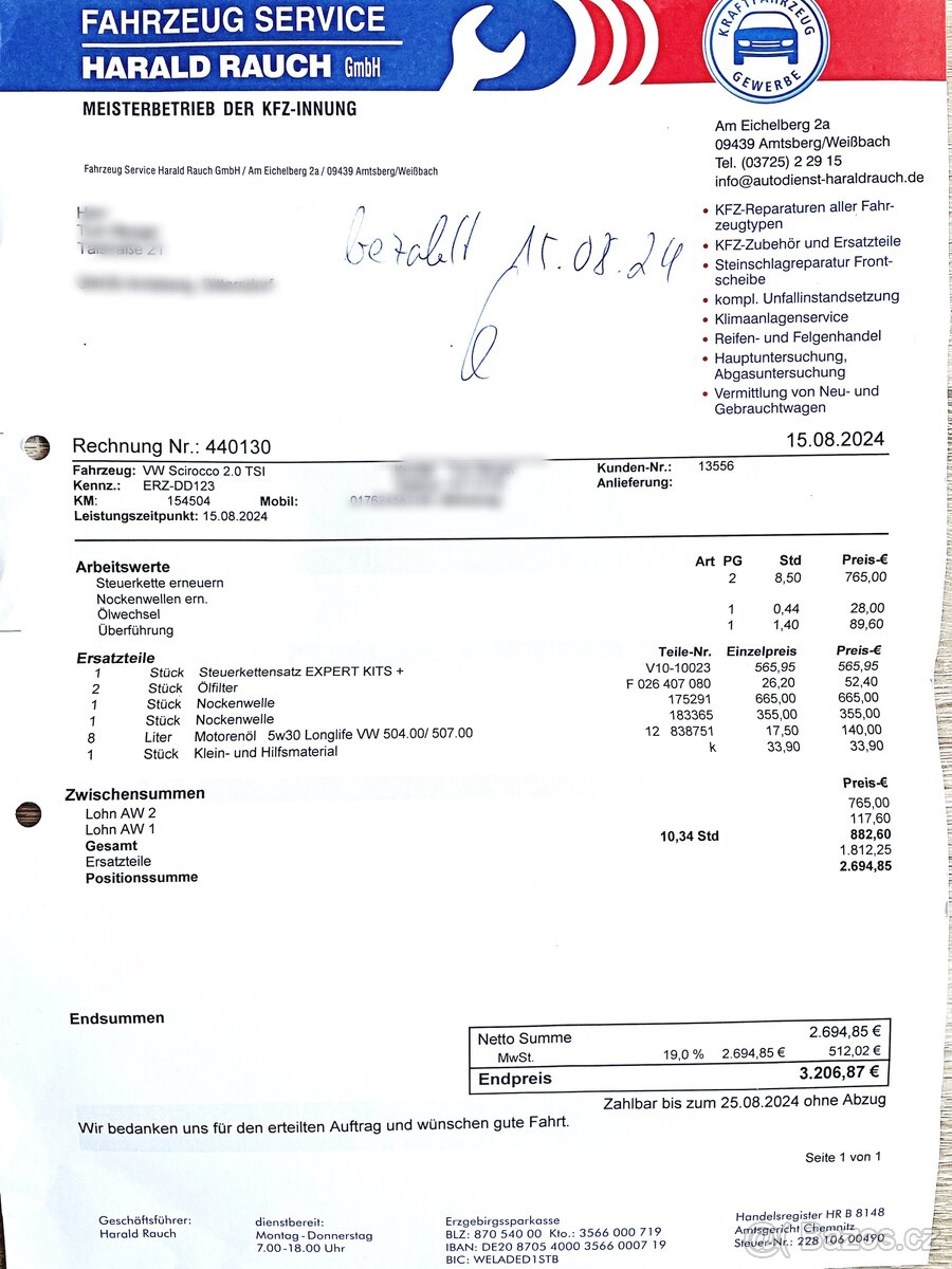 VW SCIROCCO SPORT TEAM 2.0TSI 155KW NOVÉ ROZVODY TOP STAV - 17