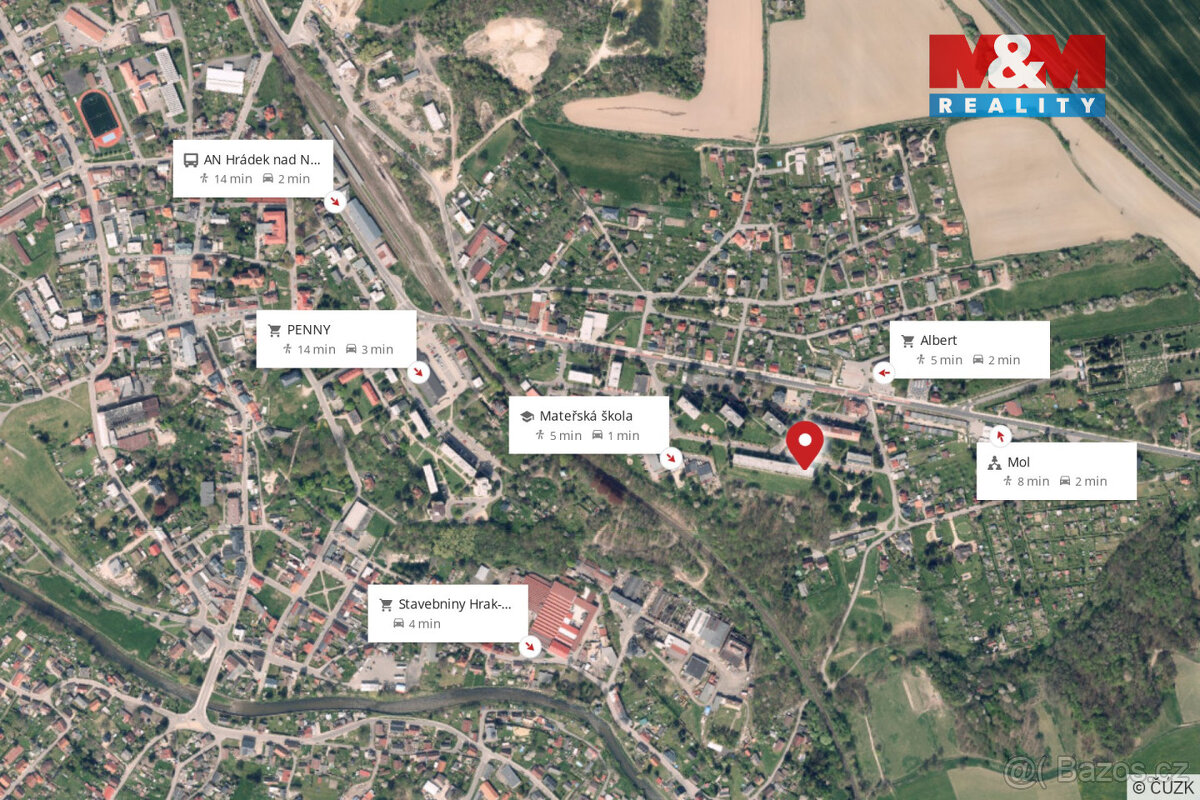 Pronájem bytu 2+1, 61 m², Hrádek nad Nisou, ul. Liberecká - 17