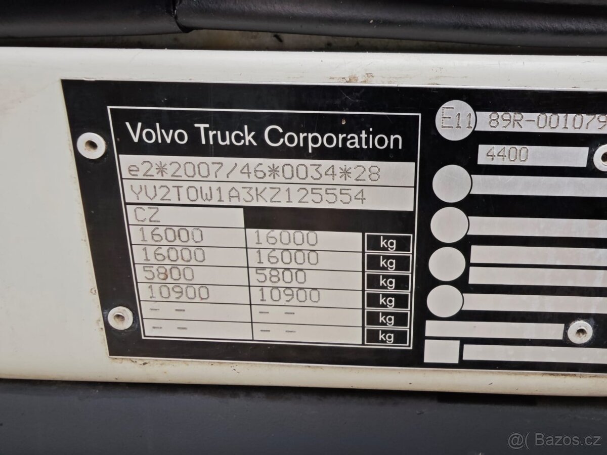 VOLVO FL 210, 16t,nový 10t nosič, 159 TKM - 17