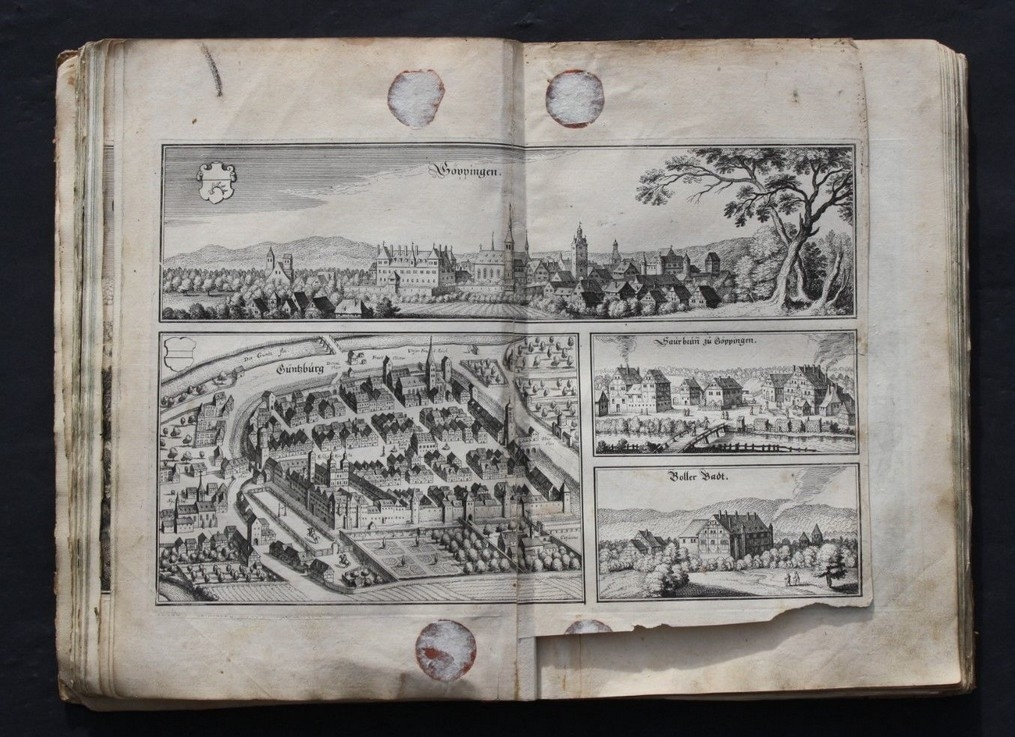 MERIAN, TOPOGRAPHIA Sueviae, SCHWABEN BADEN WÜRTTEMBERG, KUP - 17