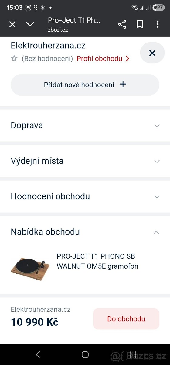 SLEVA 50% Gramofon roku 2021 ProJect T1 phono SB walnut - 17