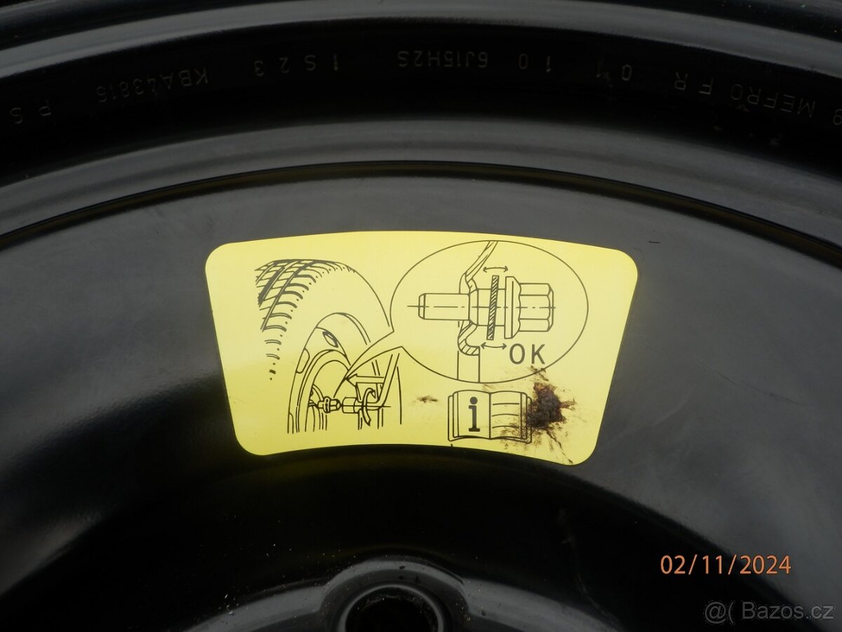 1xOriginál plechový disk na CITROEN C3 15tka Rok 2010 - 17