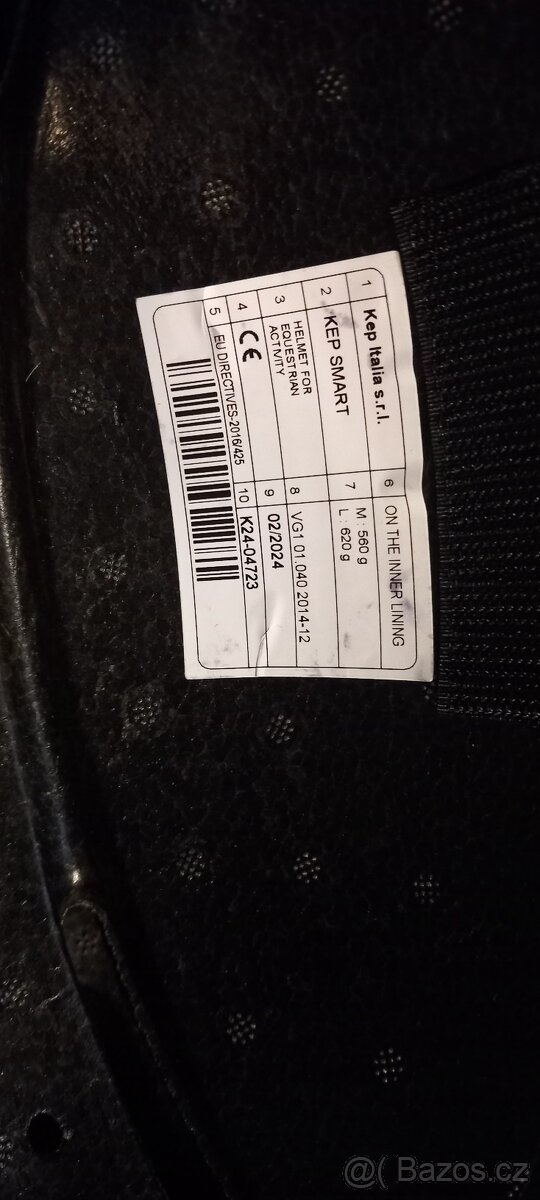 Kep bezpečnostní jezdecká helma vel. M - 17