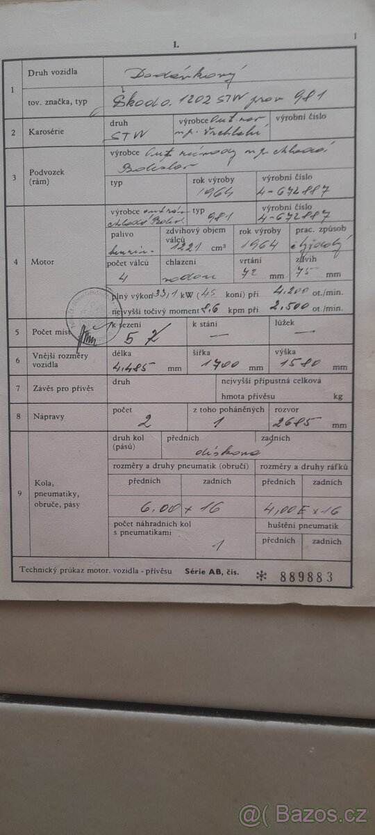 Prodám Škoda1202 - 17