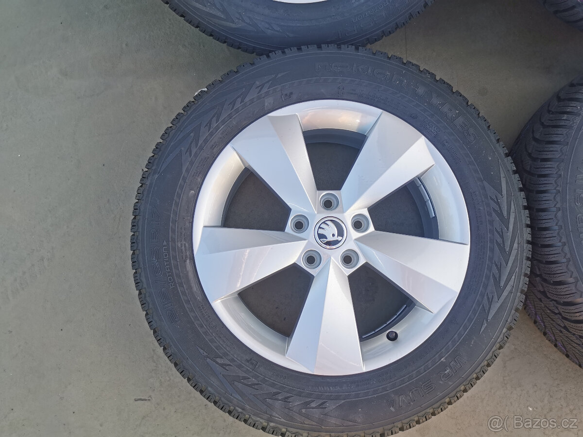 215/65/17 alu kola 6,5x17 5x112 ET38 zimní KODIAQ - 17