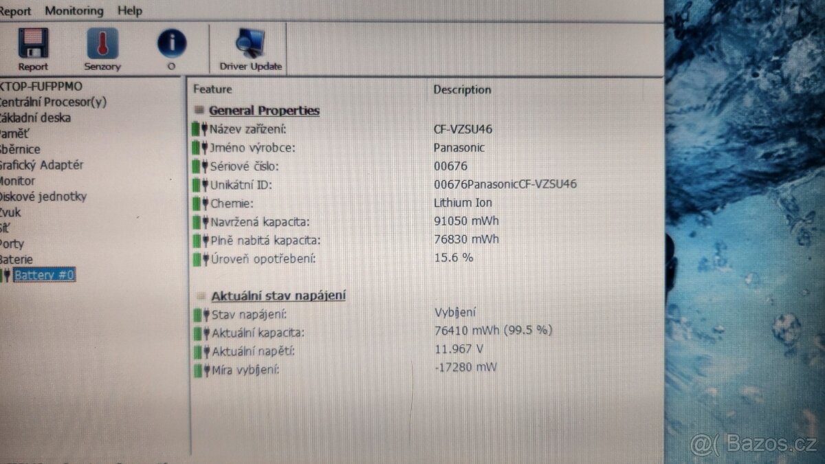 NEROZBITNÝ notebook Panasonic CF-31 mk3 - 17
