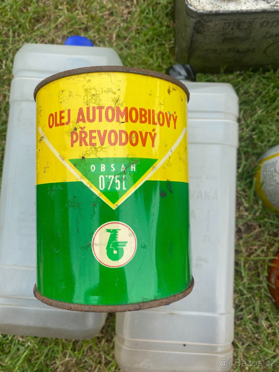 plechovka od oleje stará plechovka olej benzina retro moto - 17