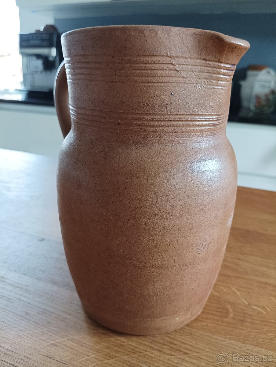 KAMENINOVÝ DŽBÁN GRES DU BERRY RUČNĚ VYROBENÝ - FRANCIE - 17