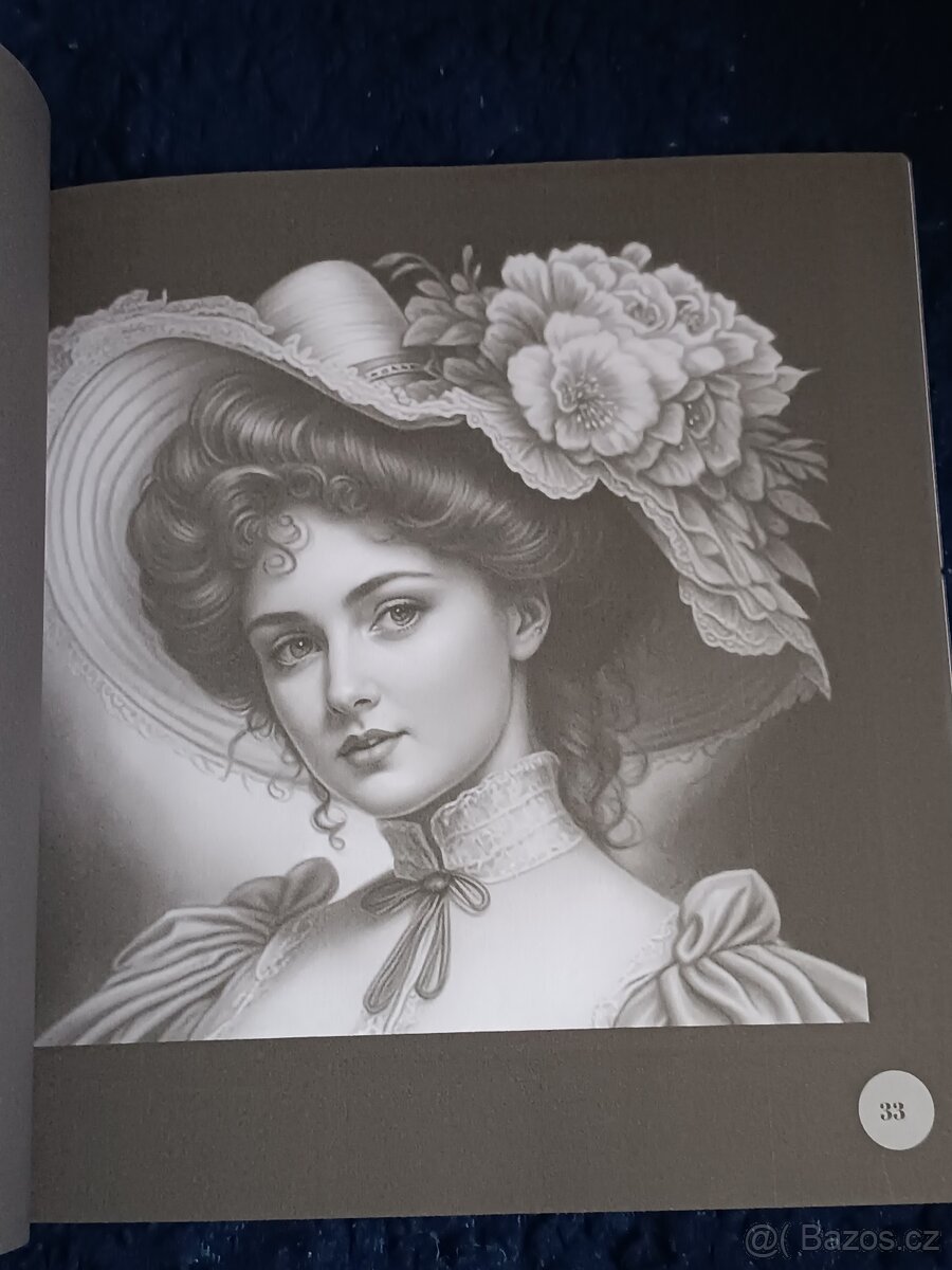 Omalovánky pro dospělé Victorian Ladies-grayscale - 17