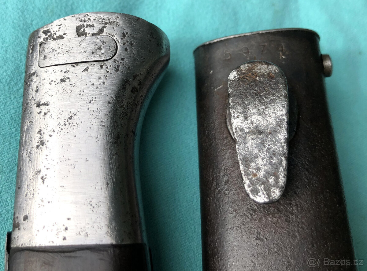 Německý bodák Mauser K98 – značený komplet (2. sv. válka) - 17