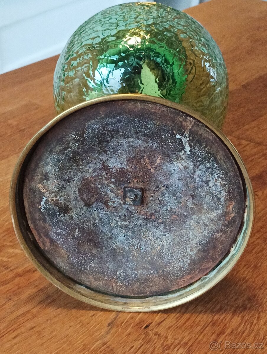 ART DECO STAROŽITNÁ PETROLEJKA BOINSOT PARIS KOLEM 1920 - 17