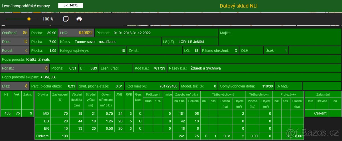 Prodám lesní pozemky v k.ú. Žďárek u Sychrova - 17