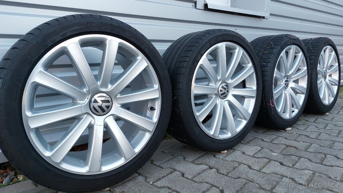 Alu kola 5x112 R19 r line vw Tiguan Letní pneu - 17