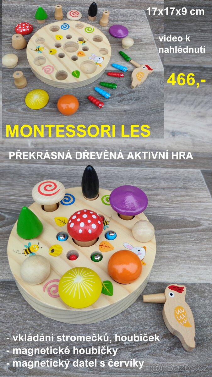 Dřevěné montessori hračky - VÝPRODEJ - 17
