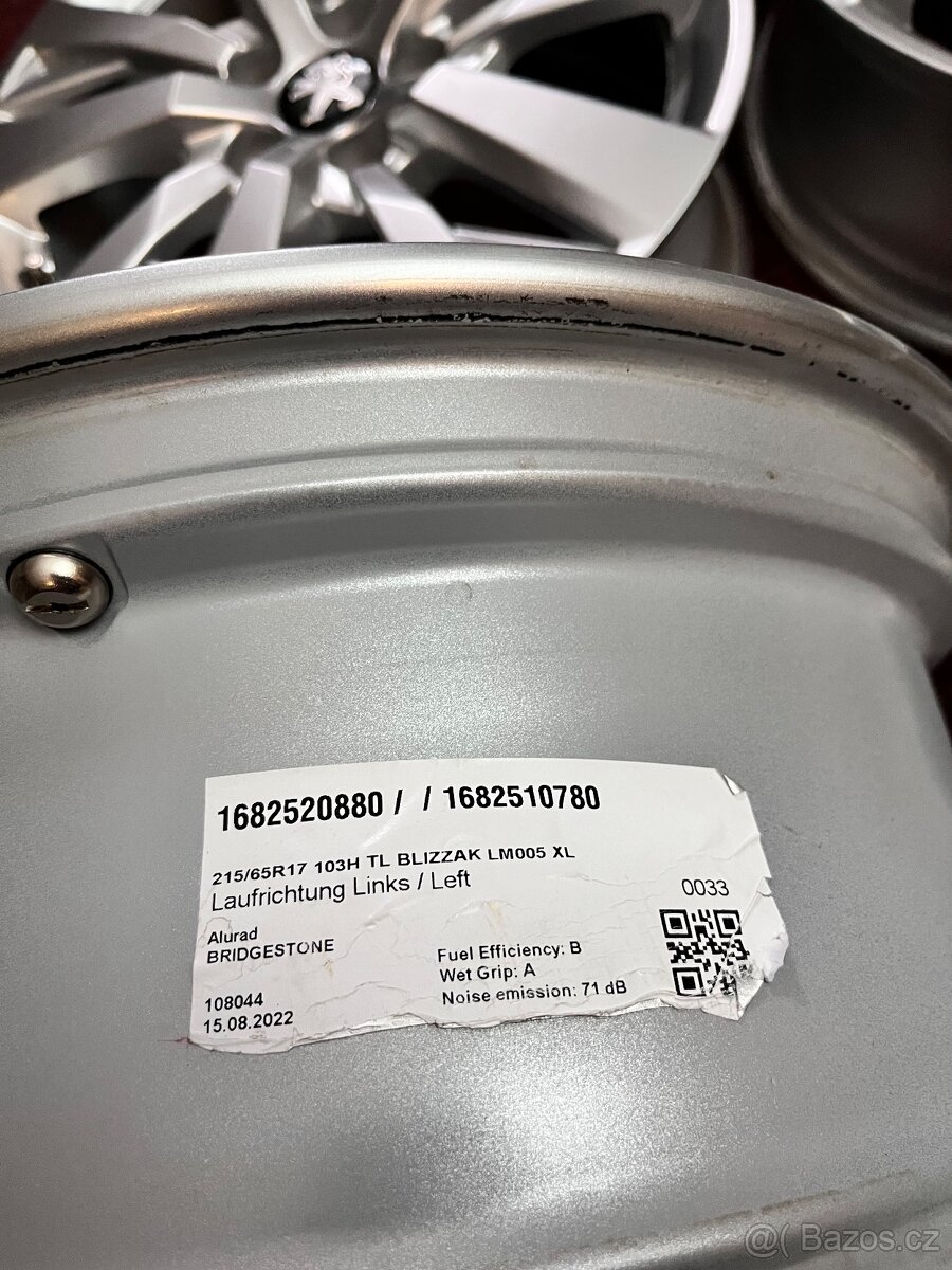 5x108 R17 Peugeot 3008 / 5008 originál alu disky - 17
