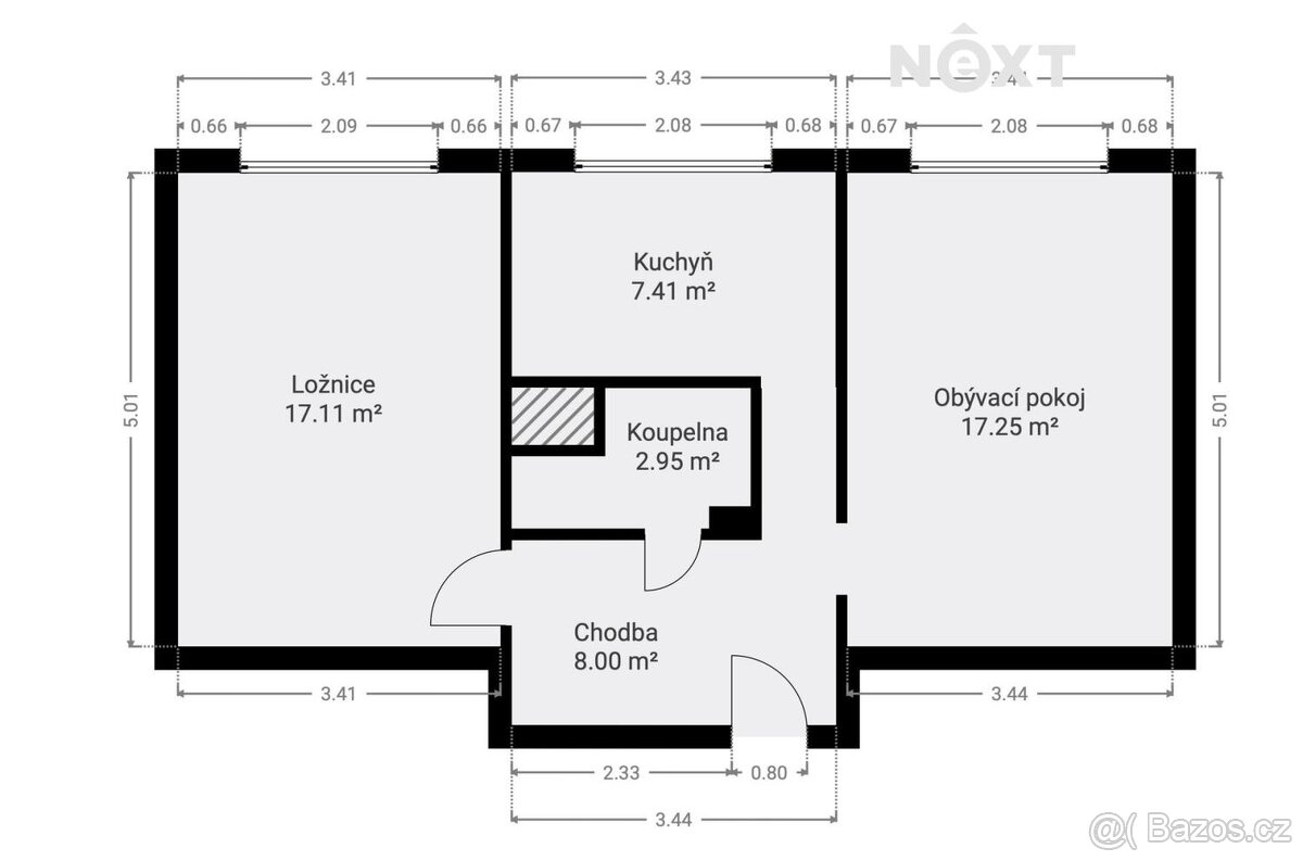 Prodej byt 2+1, 52㎡ - 17