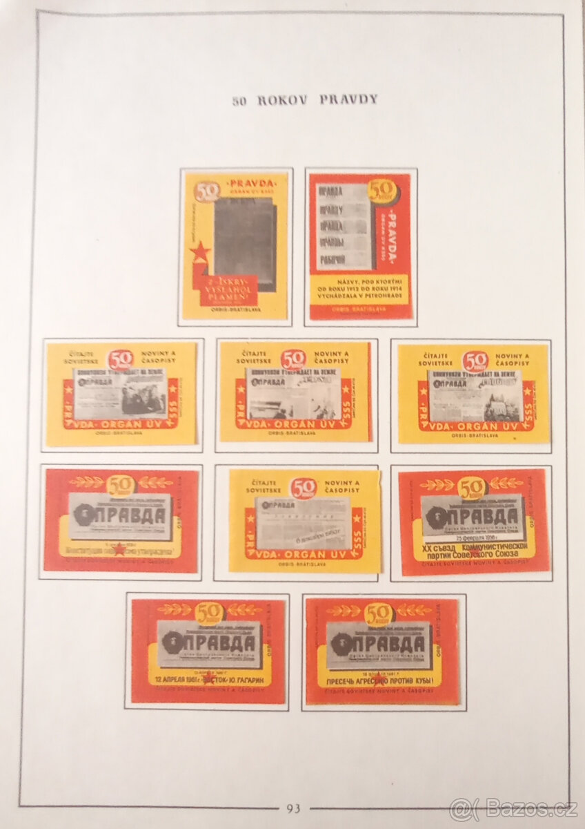 Album 363 zápalkových nálepek Slovensko 1961–1963 - 17